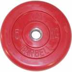 Диск обрезиненный MB Barbell 31 мм. 5 кг. красный "Стандарт"