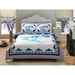 Постельное белье TAC Satin пано 2-х спальный "Morozko", голубой