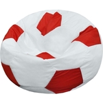 Кресло-мешок Пазитифчик Мяч, БМО6, бело-красный
