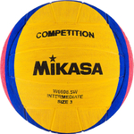 Мяч для водного поло Mikasa W6608 5W р.3, jun, резина, вес 340-380 г, дл. окр.61-63см, жел-син-роз