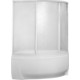 Шторка для ванны BAS Флорида 160х145 4 створки, пластик Вотер, белый (ШТ00044)