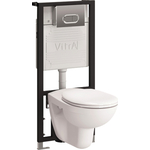 Комплект унитаза Vitra Normus унитаз с сиденьем + инсталляция + кнопка хром (9773B003-7202)