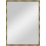 Зеркало в багетной раме поворотное Evoform Definite 58x78 см, витая латунь 26 мм (BY 0651)