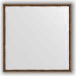 Зеркало в багетной раме Evoform Definite 68x68 см, витая бронза 26 мм (BY 1017)