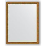 Зеркало в багетной раме поворотное Evoform Definite 72x92 см, бусы золотые 46 мм (BY 1037)