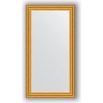 Зеркало в багетной раме поворотное Evoform Definite 56x106 см, состаренное золото 67 мм (BY 1061)