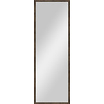 Зеркало в багетной раме поворотное Evoform Definite 48x138 см, витая бронза 26 мм (BY 1062)