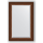 Зеркало с фацетом в багетной раме поворотное Evoform Exclusive 52x82 см, орех 65 мм (BY 1137)