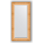 Зеркало с фацетом в багетной раме поворотное Evoform Exclusive 56x116 см, травленое золото 87 мм (BY 1151)