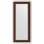 Зеркало с фацетом в багетной раме поворотное Evoform Exclusive 57x142 см, орех 65 мм (BY 1167)