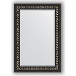 Зеркало с фацетом в багетной раме поворотное Evoform Exclusive 65x95 см, черный ардеко 81 мм (BY 1175)