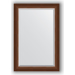 Зеркало с фацетом в багетной раме поворотное Evoform Exclusive 62x92 см, орех 65 мм (BY 1177)
