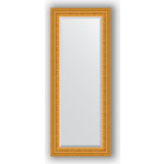 Зеркало с фацетом в багетной раме поворотное Evoform Exclusive 55x135 см, сусальное золото 80 мм (BY 1254)