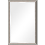 Зеркало с фацетом в багетной раме поворотное Evoform Exclusive 116x176 см, римское серебро 88 мм (BY 1317)