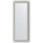 Зеркало в багетной раме поворотное Evoform Definite 51x141 см, волна алюминий 46 мм (BY 3102)