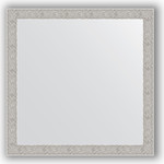 Зеркало в багетной раме Evoform Definite 61x61 см, волна алюминий 46 мм (BY 3134)