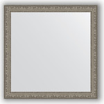 Зеркало в багетной раме Evoform Definite 74x74 см, виньетка состаренное серебро 56 мм (BY 3232)
