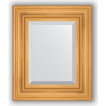 Зеркало с фацетом в багетной раме Evoform Exclusive 49x59 см, травленое золото 99 мм (BY 3366)
