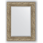 Зеркало с фацетом в багетной раме поворотное Evoform Exclusive 55x75 см, виньетка античное серебро 85 мм (BY 3383)