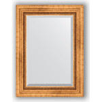 Зеркало с фацетом в багетной раме поворотное Evoform Exclusive 56x76 см, римское золото 88 мм (BY 3386)
