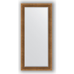 Зеркало с фацетом в багетной раме поворотное Evoform Exclusive 77x167 см, бронзовый акведук 93 мм (BY 3596)