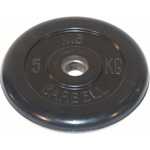 Диск обрезиненный MB Barbell 31 мм. 5 кг. черный "Стандарт"