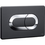Кнопка смыва OLI Salina Soft-touch пневматическая, черная/хром (640097)