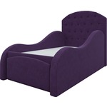 Детская кровать Мебелико Майя микровельвет фиолетовый