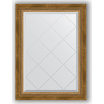 Зеркало с гравировкой поворотное Evoform Exclusive-G 63x86 см, в багетной раме - состаренная бронза с плетением 70 мм (BY 4090)