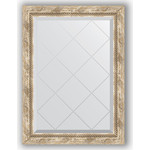 Зеркало с гравировкой поворотное Evoform Exclusive-G 63x86 см, в багетной раме - прованс с плетением 70 мм (BY 4091)