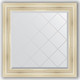 Зеркало с гравировкой Evoform Exclusive-G 89x89 см, в багетной раме - травленое серебро 99 мм (BY 4332)