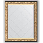 Зеркало с гравировкой поворотное Evoform Exclusive-G 100x125 см, в багетной раме - барокко золото 106 мм (BY 4380)