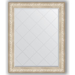 Зеркало с гравировкой поворотное Evoform Exclusive-G 100x125 см, в багетной раме - виньетка серебро 109 мм (BY 4383)