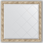 Зеркало с гравировкой Evoform Exclusive-G 103x103 см, в багетной раме - прованс с плетением 70 мм (BY 4435)