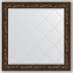 Зеркало с гравировкой Evoform Exclusive-G 109x109 см, в багетной раме - византия бронза 99 мм (BY 4459)