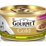 Консервы Gourmet Gold двойное удовольствие кусочки в соусе с кроликом и печенью для кошек 85г (12032395)