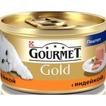 Консервы Gourmet Gold паштет с индейкой для кошек 85г (12032392)