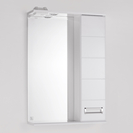 Фото Зеркало-шкаф Style line Ирис 55 с подсветкой, белый (4650134470703) купить недорого низкая цена