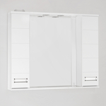 Зеркало-шкаф Style line Ирис 100 с подсветкой, белый (ЛС-00000175)