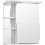 Зеркальный шкаф Style line Эко Волна 60 с подсветкой, белый (ЛС-00000121)
