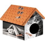 Домик PerseiLine Дизайн Кошка с газетой для кошек 33*33*40 см (00100/ДМД-1)