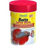 Корм Tetra Betta LarvaSticks в форме мотыля для петушков и других лабиринтовых рыб 100мл