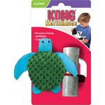 Игрушка KONG Cat Refillable Catnip Turtle "Черепашка" 9 см с тубом кошачьей мяты для кошек