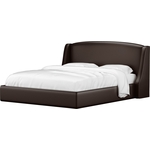 Кровать Мебелико Лотос эко-кожа коричневый.