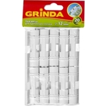Зажим Grinda для крепления пленки к каркасу парника (d 12 мм белый 20 шт)