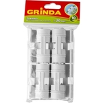 Зажим Grinda для крепления пленки к каркасу парника (d 20 мм белый 10 шт)