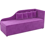Детский диван Мебелико Дюна микровельвет фиолетовый правый угол