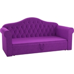 Детская кровать Мебелико Делюкс микровельвет фиолетовый