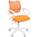 Офисное кресло  Chairman 450 LT белый пластик TW-16/TW-66 оранжевый