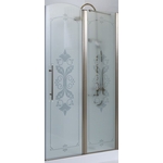 Дверное полотно Cezares GIUBILEO-60/60-CP-Cr-R правая профиль хром, стекло прозрачное с матовым рисунком